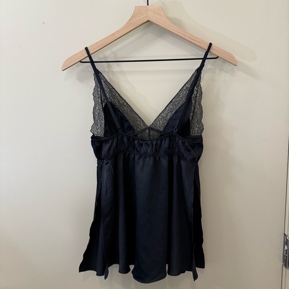 NWT VICTORIA’S SECRET Chantilly Lace Babydoll satin top in black size small - Picture 9 of 10